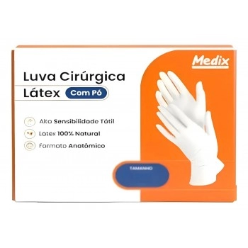 Luva Cirúrgica Estéril Tamanho 8.5 Par Medix | VETSHOP