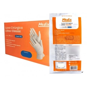 Luva Cirúrgica Estéril Tamanho 8.5 Par Medix | VETSHOP
