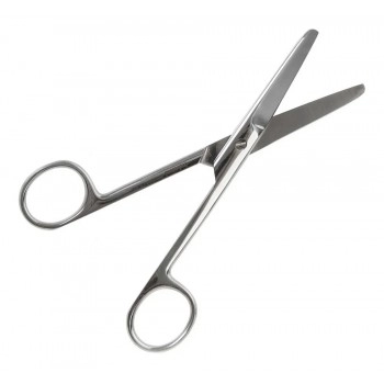 Tesoura Cirúrgica Reta com Ponta Romba/Romba 15cm Aço Inox - ABC