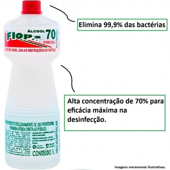 Álcool 70º Etílico 1 Litro Flops
