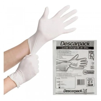 Luva Cirúrgica De Látex Com Pó Tamanho 6.5 Par Descarpack