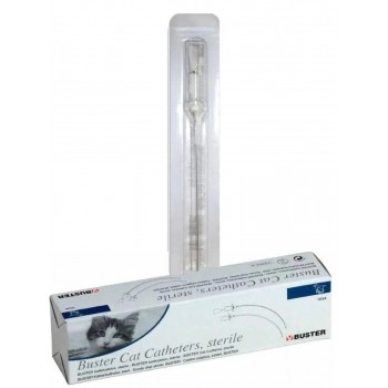 Sonda Uretral Para Gatos Bario TomCat 1.3 X 130Mm Com Mandril - Buster