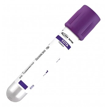 Tubo para Coleta de Sangue EDTA K2 2ml Roxo 100 Unidades Labor Import