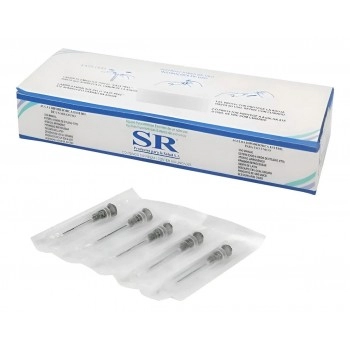 Agulha Cinza Hipodérmica Descartável 25 x0,70mm com 100 Unidades SR