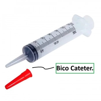 Seringa 60ml Descartável Bico Cateter sem Agulha Injex | VETSHOP
