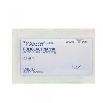 Fio De Sutura Poliglactina 910 Violeta 5-0 Com Agulha1,5m Shalon | VETSHOP