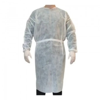 Avental Descartável Manga Longa 30G Pacote Com 10 Unidades - Medix