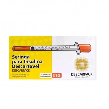 SERINGA 1ML 6X0,25 C/AG (FIXA) - DESCARPACK
