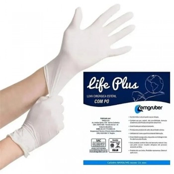 Luva Cirúrgica Estéril Tamanho 8.5 Par Lemgruber