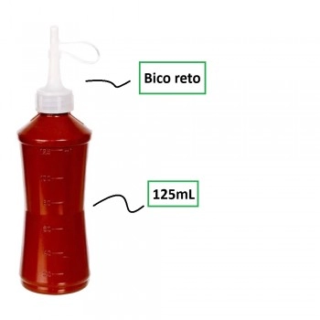 Almotolia 125ml Frasco Marrom com Bico Reto J. Prolab