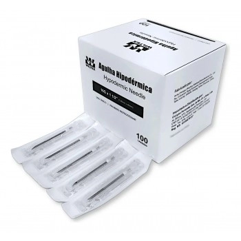 AGULHA ESTÉRIL 40X1,60MM CX C/100 UNID (BRANCA) - MEDIX