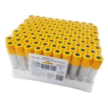 Tubo para Coleta de Sangue com Gel 3,5ml Amarelo com 100 Unidades Labor Import