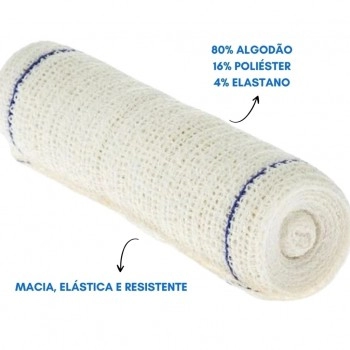 Atadura Crepe 13 fios 30cm x 1,8mt Com 12 Unidades - Clean