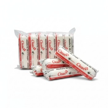 Atadura Crepe 13 fios 30cm x 1,8mt Com 12 Unidades - Clean