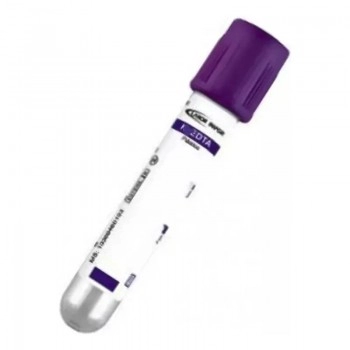 Tubo de Coleta de Sangue EDTA K3 4ml Roxo Com 100 Unidades - Laborcare