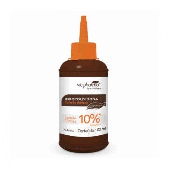 Iodopolividona 10% Solução Aquosa Tópico 100ml - Vic Pharma
