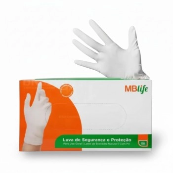 LUVA PARA PROCEDIMENTO TAM M (SEM PÓ) CX C/100 UNID - MB LIFE