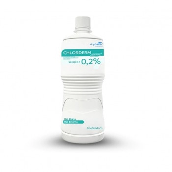 Solução Antisséptica Aquosa Clorexidina 0,2% Chlorclear 1 Litro Vic Pharma