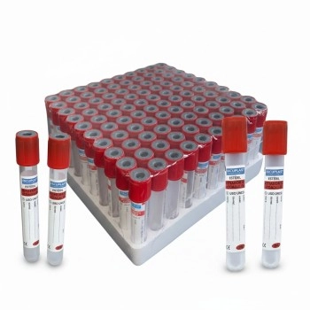 TUBO COLETA SIL. 5ML T/VERMELHA C/100UN - VACUPLAST