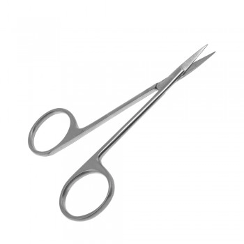 Tesoura Iris Reta com Ponta Fina/Fina 12cm Aço Inox ABC