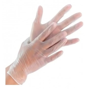 Luva de Vinil para Procedimentos Não Cirúrgicos sem Pó Tamanho P com 100 Unidades Descarpack