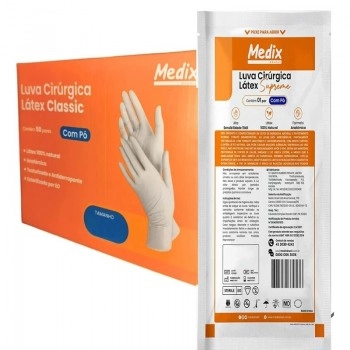 LUVA CIRUR. ESTERIL 7.0 PAR (SUPREME) - MEDIX