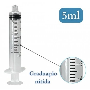 Seringa Luer Lock Sem Agulha 5ml SR | VETSHOP