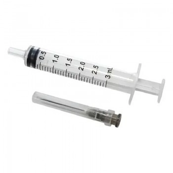 Seringa Descartável Bico Luer Slip 3mL com Agulha 25x0,7 - Descarpack