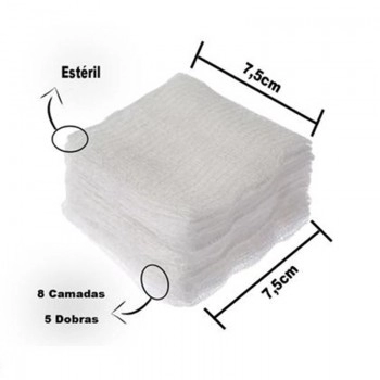 Compressa Gaze Estéril 9 Fios 7,5x7,5 Com 10 Unidades Livia - America Medical