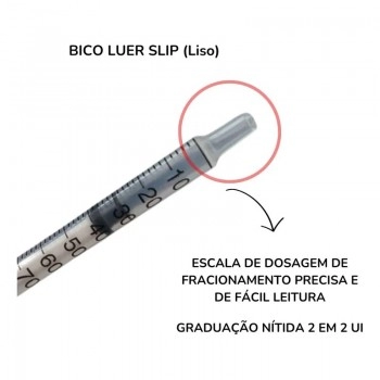 Seringa Descartável Slip sem Agulha 1ml BD | VETSHOP