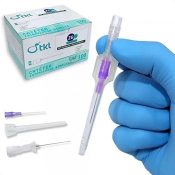 Cateter Periférico Intravenoso N°26 Lilás TKL