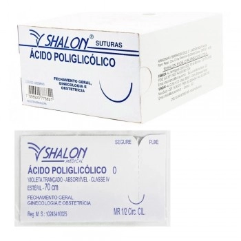 FIO VICRYL (AC.POLIGLICÓLICO) 0 C/AG 4MR - SHALON