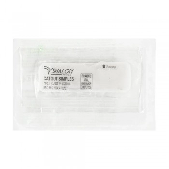 Fio de Sutura Catgut Simples 3 sem Agulha 1,5m Shalon