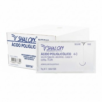 FIO VICRYL (ÁCIDO POLIGLICÓLICO) 4-0 C/A 2,5CM 1/2 - SHALON