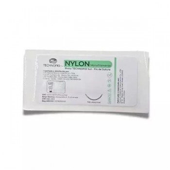 Fio Nylon 3-0 Com Agulha 30mm - Technofio
