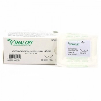 FIO NYLON MON PRETO 5-0 C/A 2 CTI SHALON