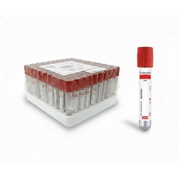 TUBO COLETA SIL. 10ML T/VERMELHA C/ 100UN (VIDRO) - LABOR IMPORT