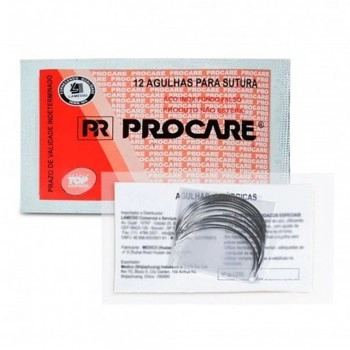 Agulha de Sutura Cortante B-12 3/8 0,7×28 Com 12 Unidades - Procare