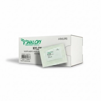 Fio Cirúrgico de Nylon USP 0 Não Absorvível sem Agulha Comprimento 1,5m - Shalon