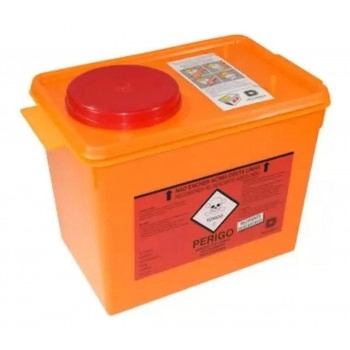 Caixa Coletora de Resíduos Tóxicos Laranja 7 Litros - Descarpack