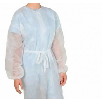 Avental Descartável Manga Longa Tamanho Único 10 Unidades - Descarpack