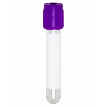 Tubo de Coleta de Sangue EDTA K2 2mL Roxo 100 Unidades Vidro Laborcare