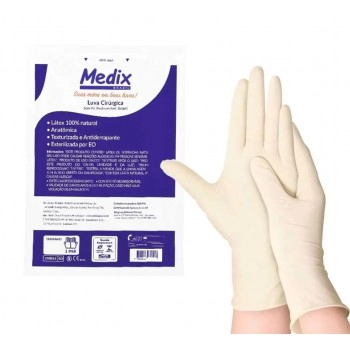 Luva Látex Cirúrgica 7,5 Estéril Com Pó - Medix
