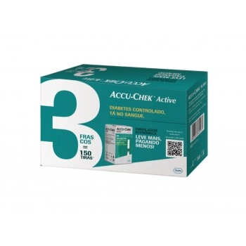 Tiras Para Controle De Glicemia Accu-Chek Active Com 3x50 Unidades - Roche