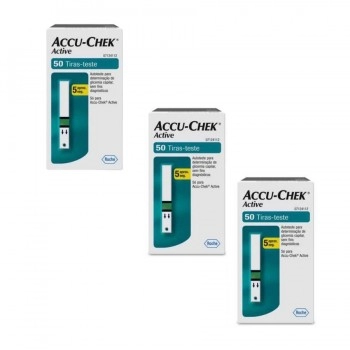 Tiras Para Controle De Glicemia Accu-Chek Active Com 3x50 Unidades - Roche