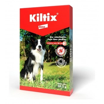 Coleira Kiltix Contra Carrapatos E Pulgas Para Cães Tamanho M 48cm Elanco
