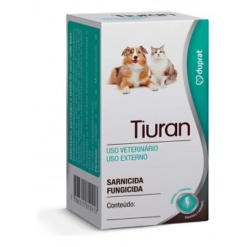 Sabonete Tiuran Anti Fungos Sarnicida Cães Gatos 80g Duprat