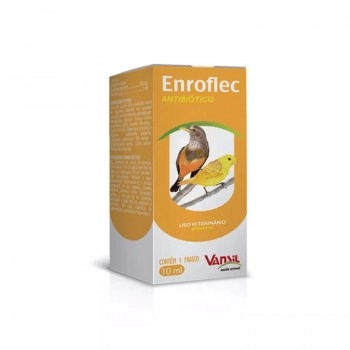 Enro Flec Antibiótico Para Pássaros 10ml - Vansil