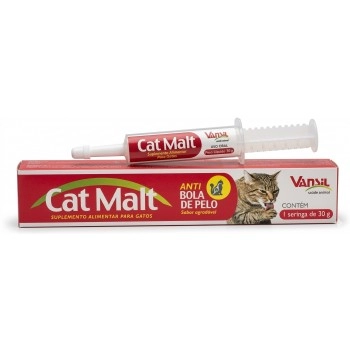 Cat Malt Suplemento Alimentar para Gatos Seringa 30g - Vansil