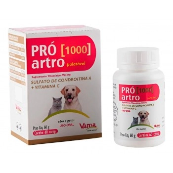 Pro Artro 1000 Suplemento Vitamínico E Mineral 60 Comprimidos Vansil